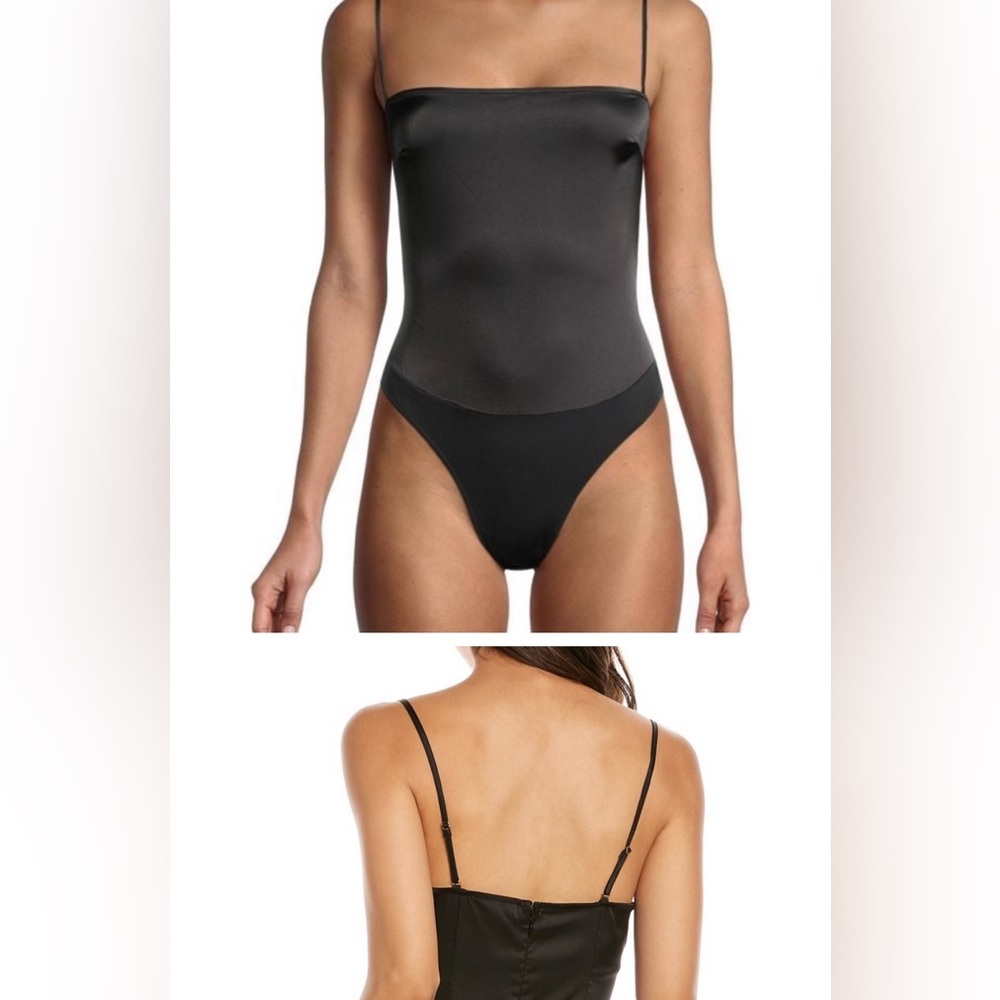 Weworewhat strappy silky bodysuit